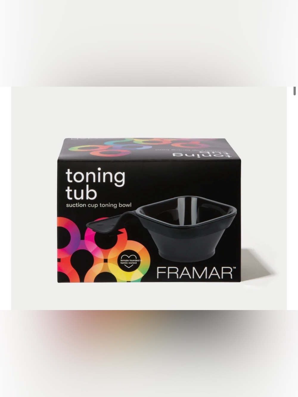 Framar Black Toning Tub with Suction Cup Handle- used once